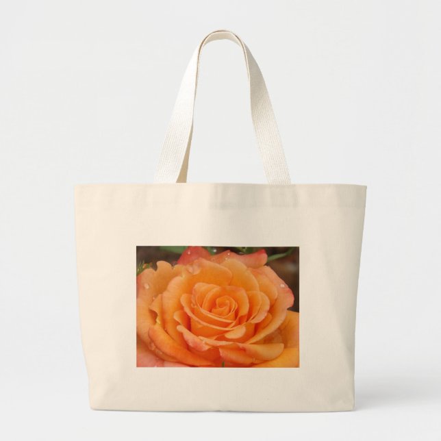 Orange Rose Jumbo Stoffbeutel (Vorne)