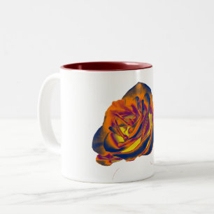 Orange Rose Kaffee Tasse