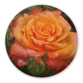Orange Rose Keramik Pull Keramikknauf