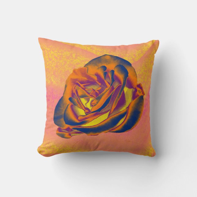 Orange Rose Kissen (Vorderseite)