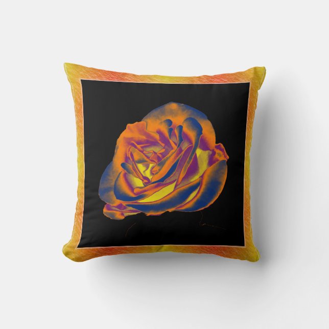 Orange Rose Kissen (Vorderseite)