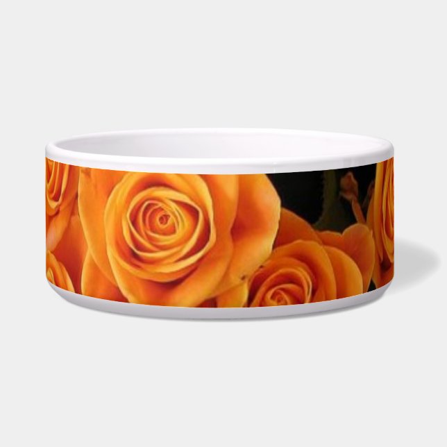Orange Rose Pet Bowl Napf (Vorderseite)