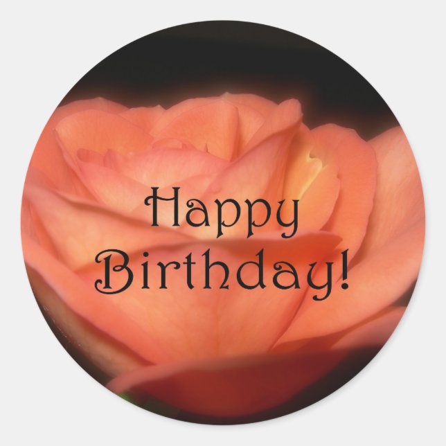 Orange Rose Runder Aufkleber (Vorderseite)