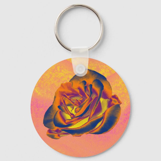 Orange Rose Schlüsselanhänger (Vorderseite)