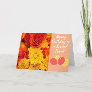 Orange Rose Special Friends Karte