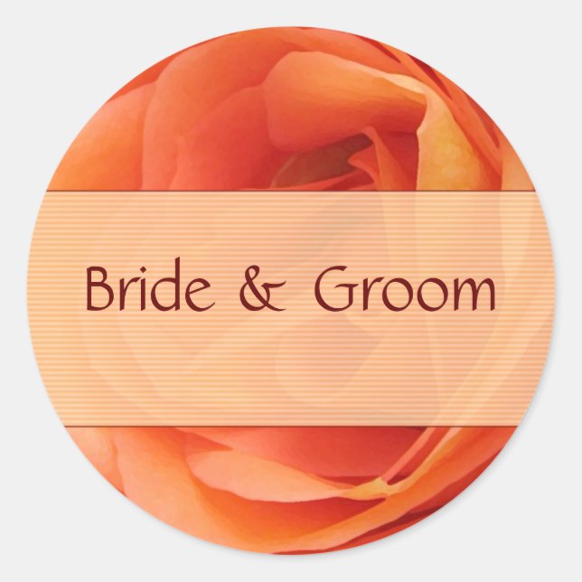 Orange Rose Stickers (Vorderseite)