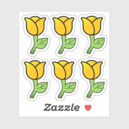 Orange Rose Stickers Aufkleber
