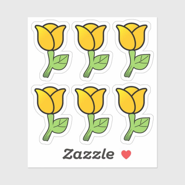 Orange Rose Stickers Aufkleber (Blatt)