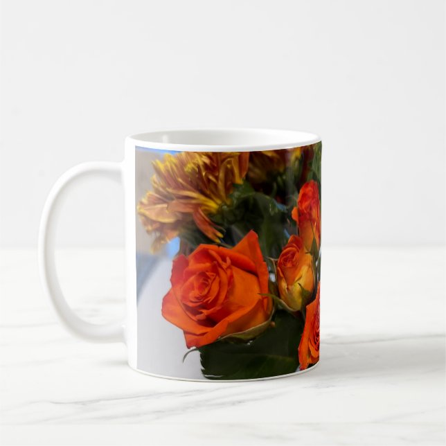 Orange Rose Tasse (Links)