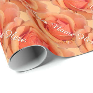 Orange Rose Wrapping Paper Personalisiert Rose Pap Geschenkpapier