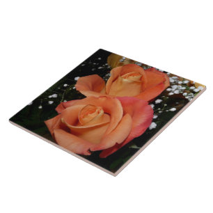 Orange Rosen-Fliese Fliese