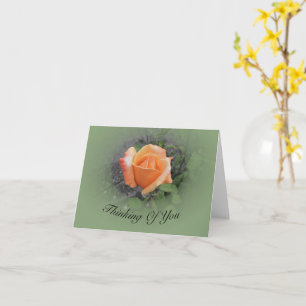 Orange Rosenknospe Karte