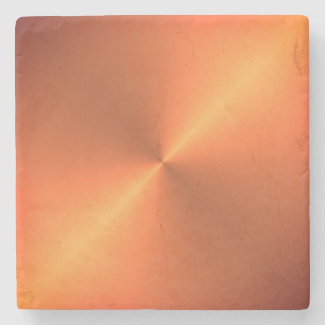 Orange-Rost-Glanz Steinuntersetzer (Vorderseite)
