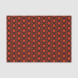 Orange Rot-Schwarz-Muster Seidenpapier