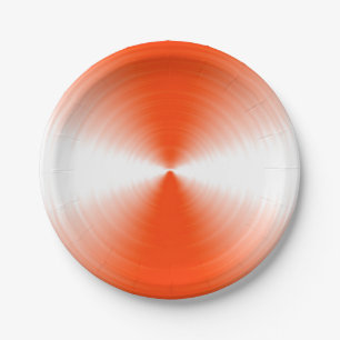 Orange-Rot-Strahlen Contemporary Pappteller