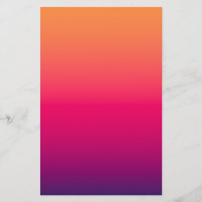 Orange Rot Violette Farbe Briefpapier (Vorderseite)