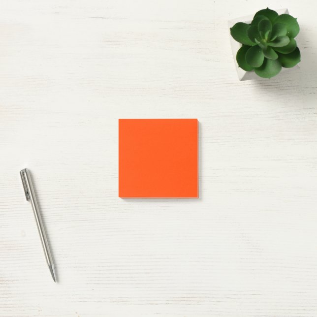Orange Rote Einfache 3" x 3" Post-it Klebezettel (Büro)