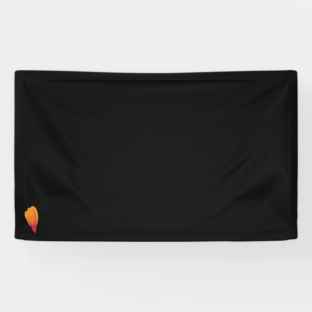 Orange, rote Farbklammer Art Vinyl Banner (Horizontal)