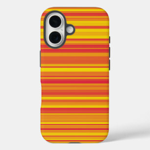 Orange Rote Gelbe Streifen iPhone 16 Hülle