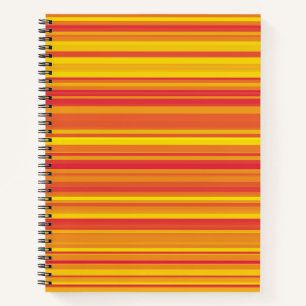 Orange Rote Gelbe Streifen Notizbuch