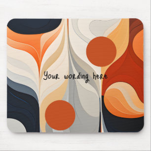 Orange Rote Geoshapes-Mauspad Mousepad