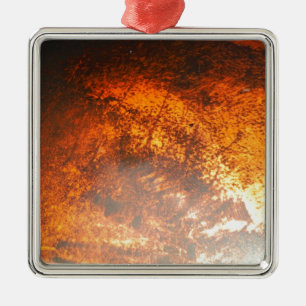 Orange & roter Schrotthaufen vintage LKW Ornament Aus Metall