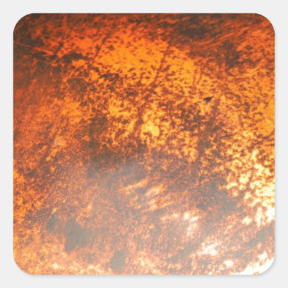 Orange & roter Schrotthaufen vintage LKW Quadratischer Aufkleber