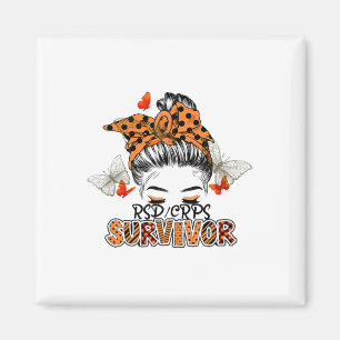 Orange Rsdcrps Messy Bun Girl Survivor Glaube Sup Magnet