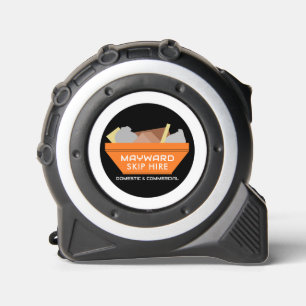 Orange Rubbish Skip, Skip/Dumpster Company Maßband