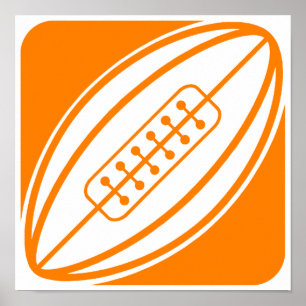 Orange Rugby Poster