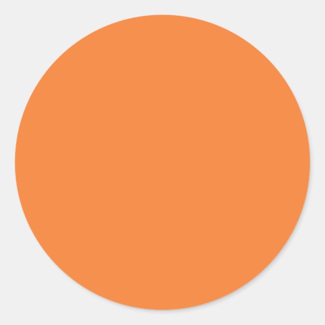 Orange Runder Aufkleber (Vorderseite)