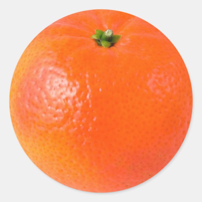 Orange Runder Aufkleber (Vorderseite)