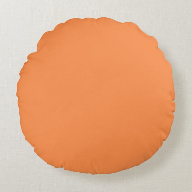 Orange Rundes Kissen (Vorderseite)
