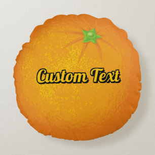 Orange Rundes Kissen