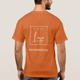 Orange Rust Business Fügen Sie Ihre Logo-Website h T-Shirt