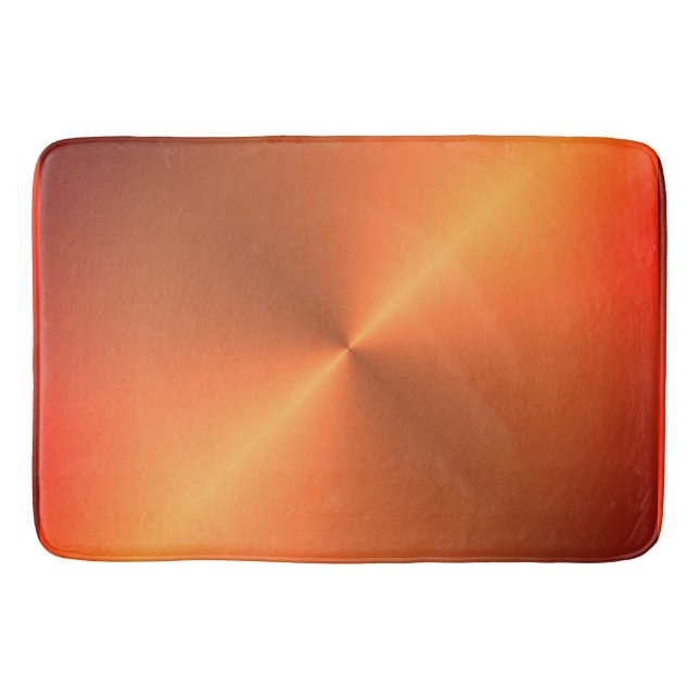 Orange Rust Shine Badematte (Vorderseite)