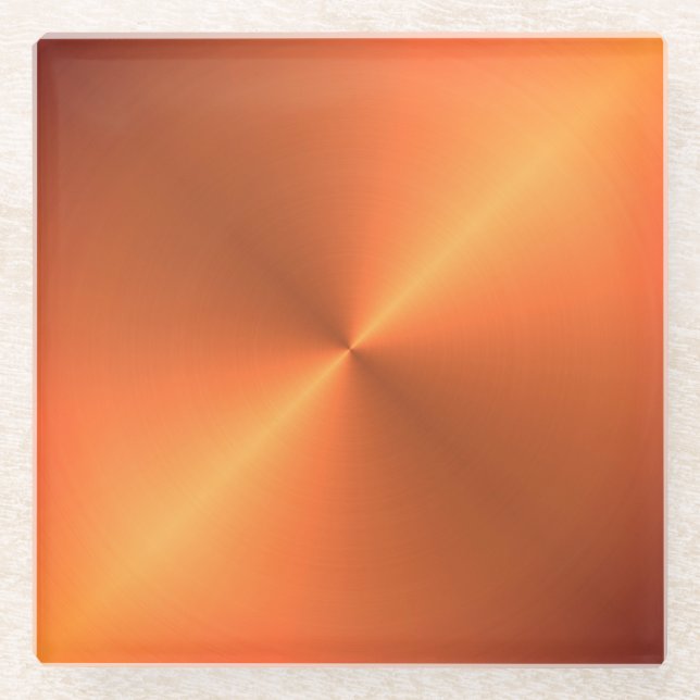 Orange Rust Shine Glasuntersetzer (Vorderseite)
