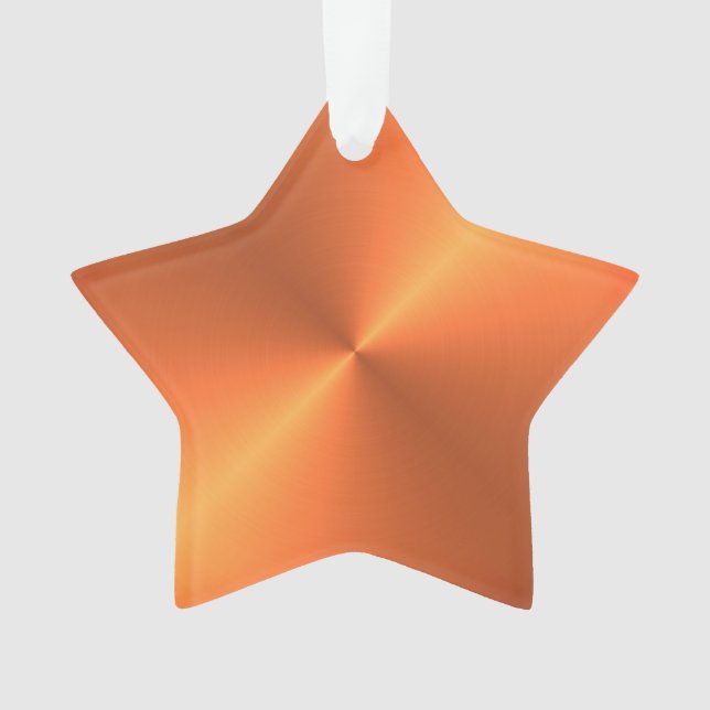 Orange Rust Shine Ornament (Vorderseite)