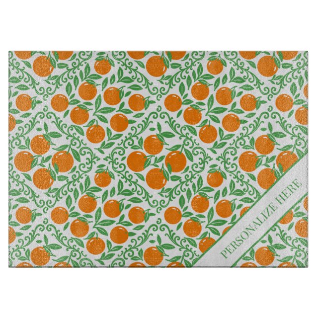 Orange Rustic Farmhouse French Country  Schneidebrett (Vorderseite)