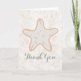 Orange Rustic Starfish Wedding Vielen Dank Dankeskarte