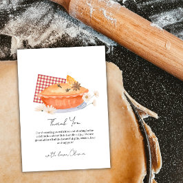 Orange Rustikale Süsse Pie Blume Fall Baby Dusche Dankeskarte