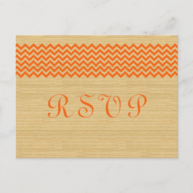 Orange Rustikale Zickzack UAWG Postkarte (Vorderseite)