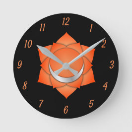 Orange Sacral Chakra Chi Zen Yoga Runde Wanduhr