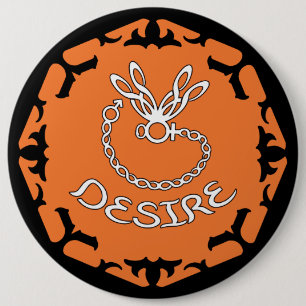 Orange Sacral Chakra "Desire" Dragonfly Button