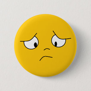 Orange Sad Face Button