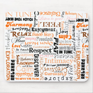 Orange sakrale Chakra Positiv-Bestätigungen Mousepad