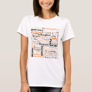 Orange sakrale Chakra Positiv-Bestätigungen T-Shirt