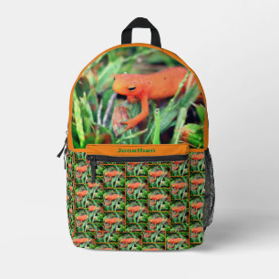 Orange Salamander Personalisiert Bedruckter Rucksack