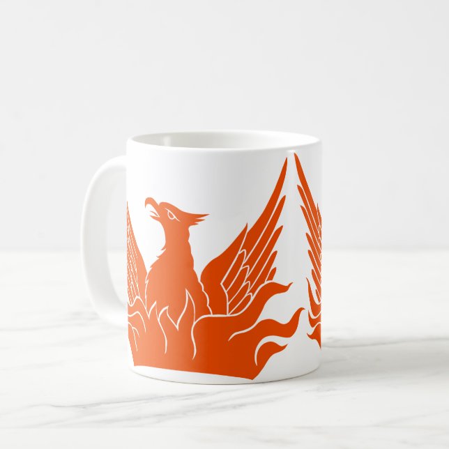 Orange San Francisco Phoenix Kaffeetasse (Vorderseite Links)