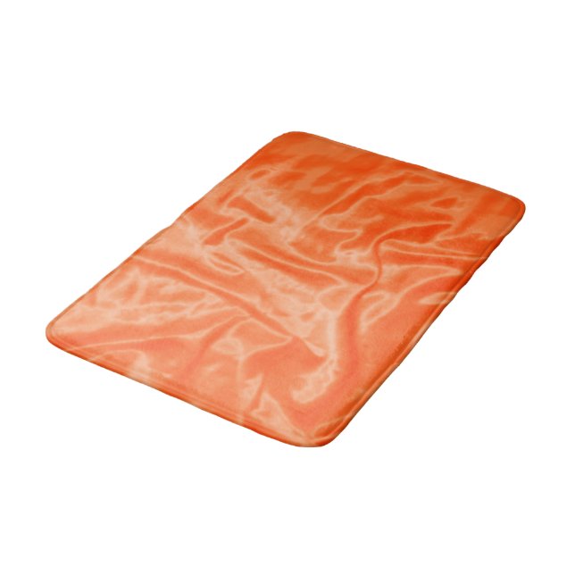 Orange Satin - Mittel Bath Mat Badematte (Schrägansicht)